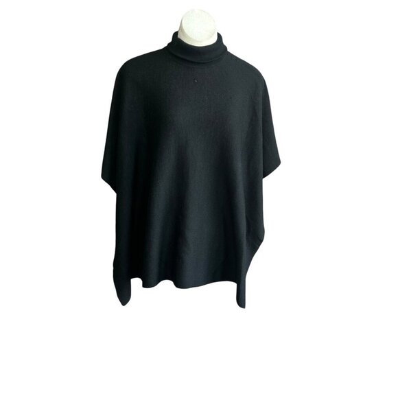 Hugo Boss Black Tan Reversible Poncho 100% Wool READ